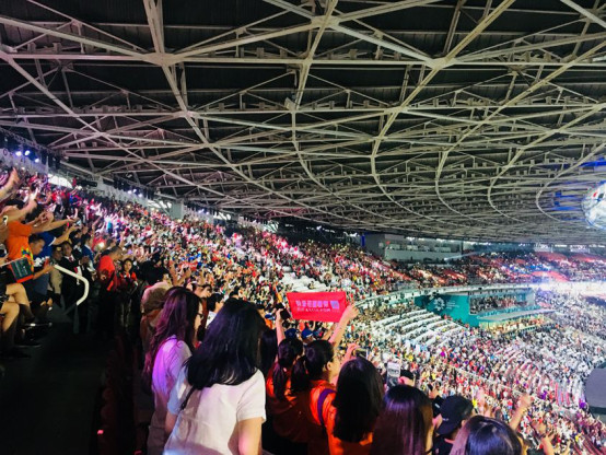 激情亚运开幕现场,蒙娜丽莎为亚运健儿加油助威1328.jpg