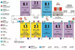 2016广州陶瓷工业展平面展位图表