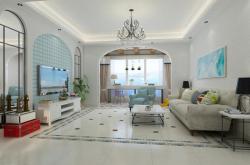 欧神诺瓷砖|白色素净客厅这样搭配彩色马赛克，不仅灵动更显格调!