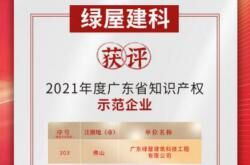 研发实力见证！绿屋建科获评广东省知识产权示范企业!